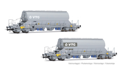 Rivarossi HR6547 - H0 - 2-tlg. Set Schwenkdachwagen Taoos, VTG, Ep. VI